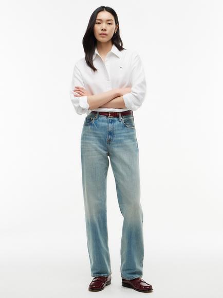 Tommy Hilfiger High Rise Straight Jeans, Light Blue - view 2, Light Blue