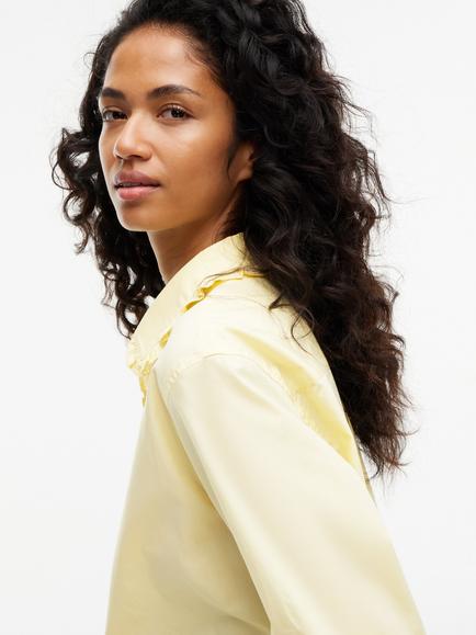 Tommy Hilfiger Uffle Femme Cotton Poplin Shirt, Yellow - view 2, Yellow