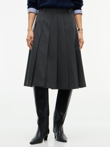 Tommy Hilfiger Pleated Skirt, Grey, Grey
