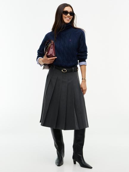 Tommy Hilfiger Pleated Skirt, Grey - view 2, Grey