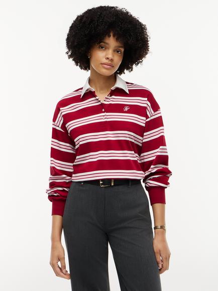 Tommy Hilfiger Stripe Rugby Collar Sweatshirt, Multi, Multi