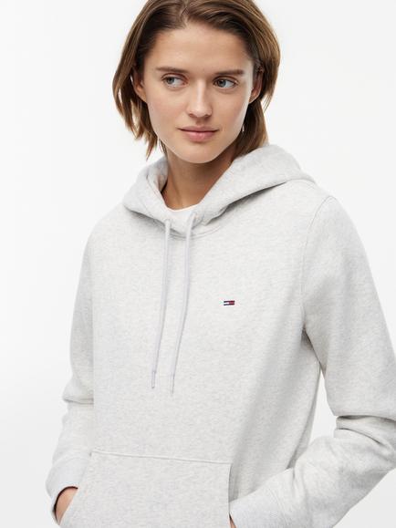 Tommy Hilfiger Brushed Fleece Drawstring Hoodie - view 2, Light Grey