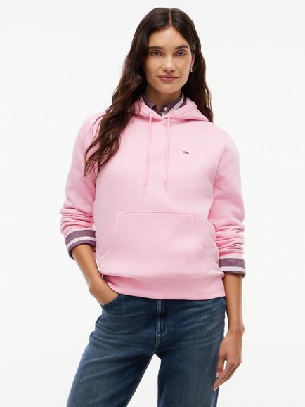 Tommy Hilfiger Brushed Fleece Drawstring Hoodie, Light Pink