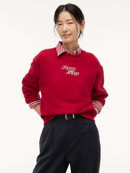 Tommy Hilfiger Regular Fit Cotton Rich Jumper, Pink Raspberry, Pink Raspberry