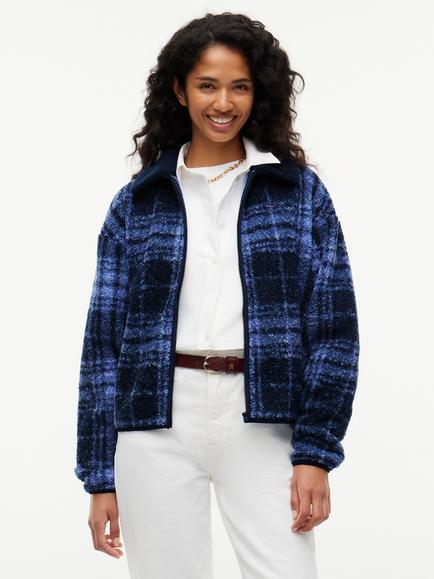 Tommy Hilfiger Flag Zip Through Sweatshirt, Blue, Blue