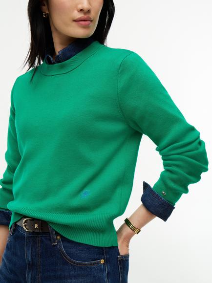 Tommy Hilfiger Premium Knit Crew Neck Jumper - view 2, Green