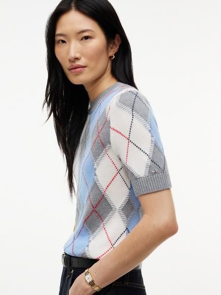 Tommy Hilfiger Geometric Jumper, Multi - view 2, Multi