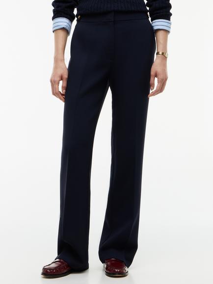 Tommy Hilfiger Button Slim Bootcut Trousers, Blue