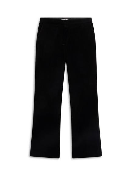 Tommy Hilfiger Slim Bootcut Velvet Trousers, Black, Black
