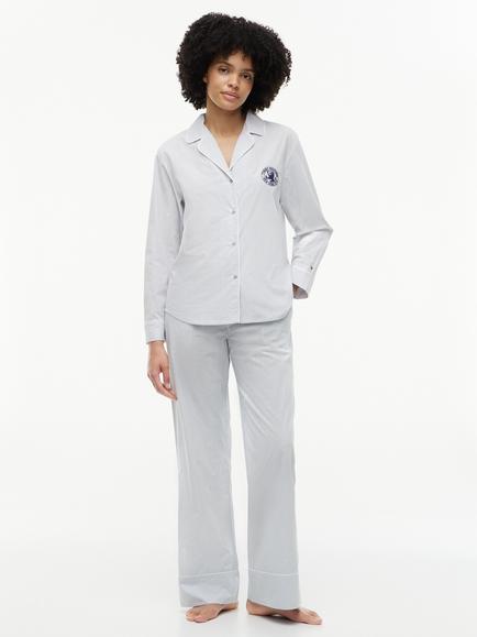 Tommy Hilfiger Poplin Cotton Pyjama Bottoms, Multi - view 2, Multi