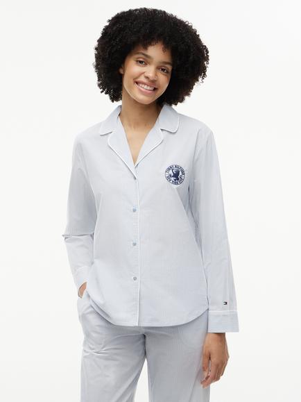 Tommy Hilfiger Striped Cotton Poplin Long Sleeve Shirt, Multi, Multi