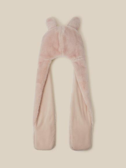 Monsoon Kids' 3-in-1 Fluffy Bunny Hat, Pink - view 2, Pink