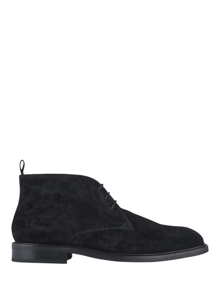 Jones Bootmaker Deacon Suede Lace Up Chukka Boots, Black, Black