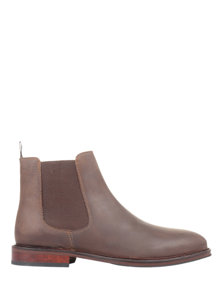 Jones Bootmaker Debden Leather Chelsea Boots, Brown Nubuck, Brown Nubuck