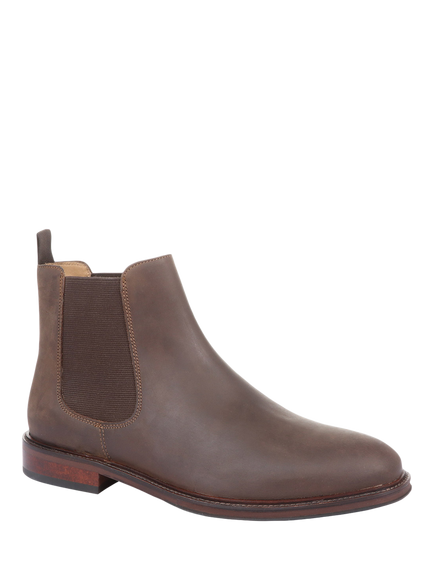 Jones Bootmaker Debden Leather Chelsea Boots, Brown Nubuck - view 2, Brown Nubuck
