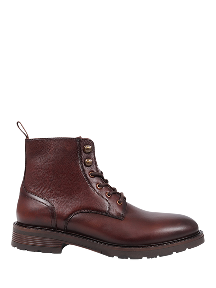 Jones Bootmaker Derry Leather Lace Up Ankle Boots, Brown, Brown