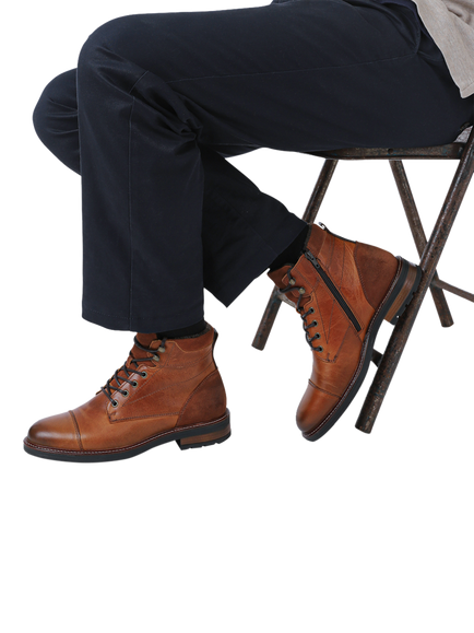 Jones Bootmaker Dusseldorf Leather Ankle Boots, Tan - view 2, Tan