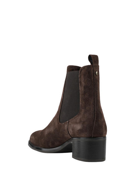 Jones Bootmaker Karlee Suede Slip In Ankle Boots, Brown - view 2, Brown