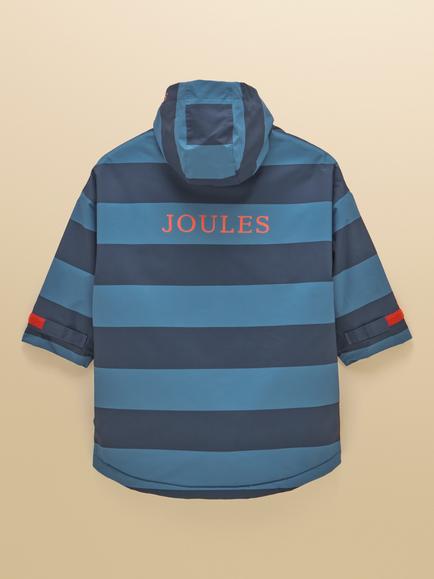 Joules Oversized Waterproof Hooded Coat, Blue - view 2, Blue