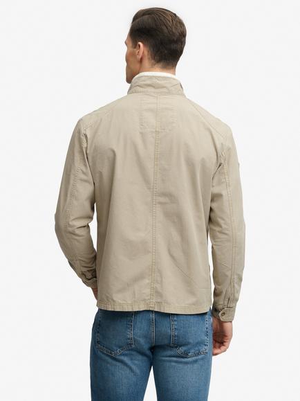 Superdry Merchant Ripstop Racer Jacket, Stonewash Taupe Brown - view 2, Stonewash Taupe Brown