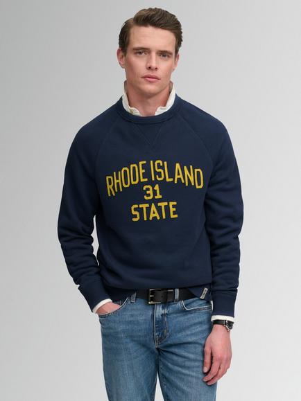 Superdry Cotton Rich Merchant Vintage Applique Sweatshirt, Lauren Navy, Lauren Navy