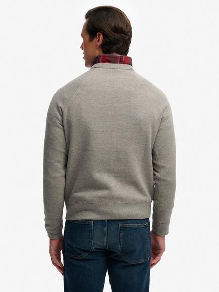 Superdry Merchant Cotton Rich Vintage Print Sweatshirt, Light Charcoal Marl - view 2, Light Charcoal Marl