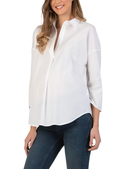 Attesa Olivia Oversized Maternity Shirt, White