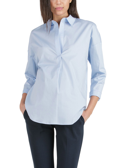 Attesa Olivia Oversized Maternity Shirt, Light Blue
