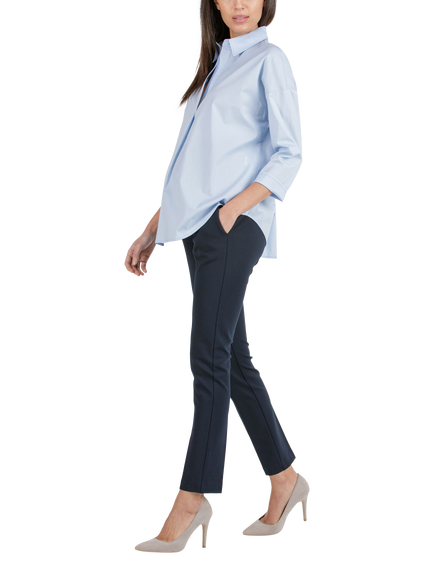 Attesa Olivia Oversized Maternity Shirt - view 2, Light Blue