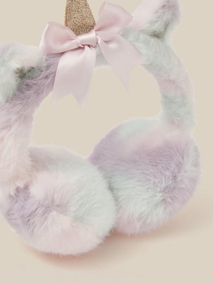 Monsoon Kids' Unicorn Earmuffs, Pink - view 2, Pink