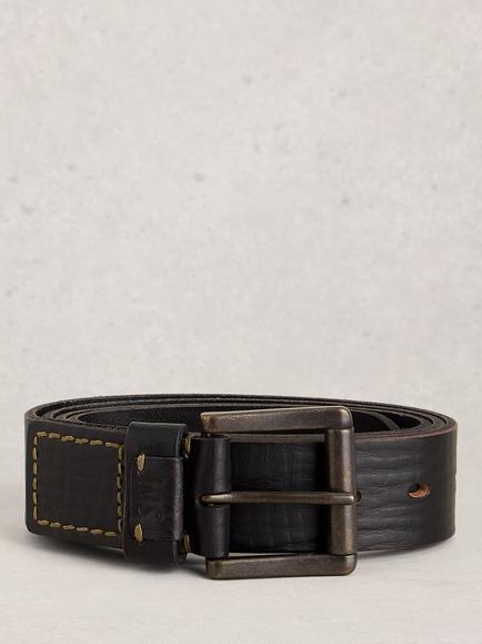 White Stuff Multi Leather Belt, Pure Black, Pure Black
