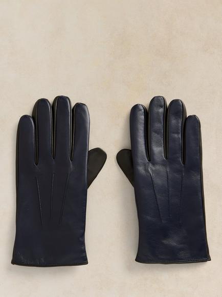 White Stuff Luke Leather Gloves, Khaki, Khaki