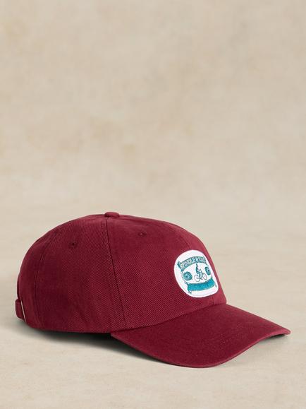 White Stuff Cotton Patch Baseball Cap, Dark Red, Dark Red