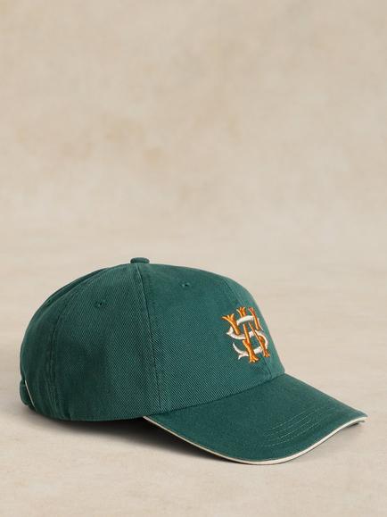White Stuff Cotton Embroidered Baseball Cap, Green/Multi, Green/Multi