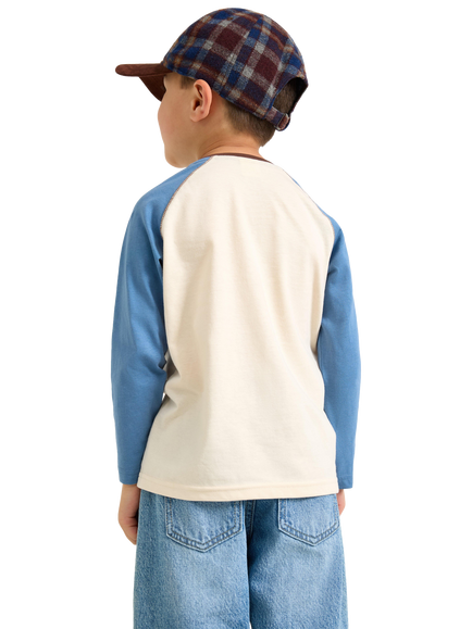 Lindex Kids' Long Sleeve Reversible Sequin T-Shirt, Light Beige - view 2, Light Beige