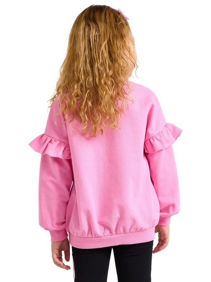 Lindex Kids' Frill Shoulder Unicorn Sweatshirt, Pink - view 2, Pink