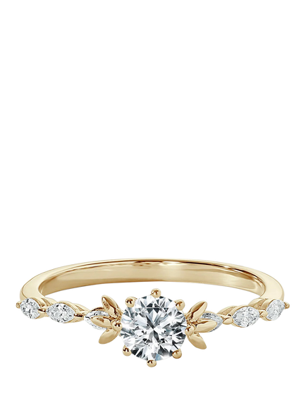 Created Brilliance Willow 9ct Yellow Gold 0.90ct Lab Grown Diamond Engagement Ring, Yellow Gold