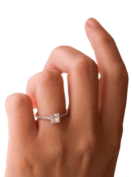 Created Brilliance Vivian 9ct White Gold 0.68ct Lab Grown Diamond Engagement Ring - view 2, White Gold