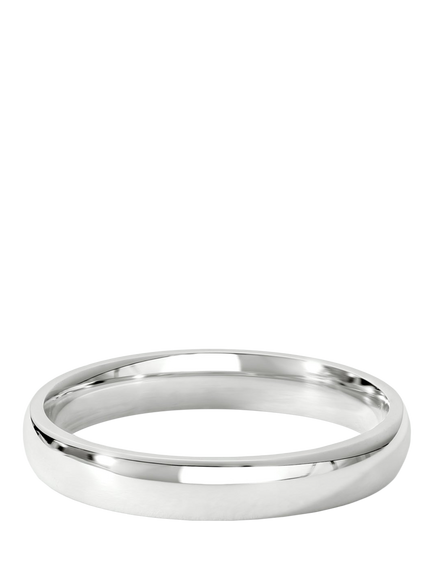 Created Brilliance 9ct White Gold 3mm Court Wedding Ring, White Gold
