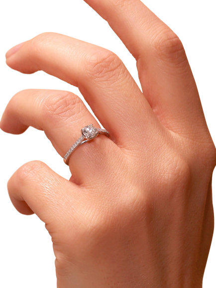 Created Brilliance Margot 9ct White Gold 0.50ct Lab Grown Diamond Ring - view 2, White Gold