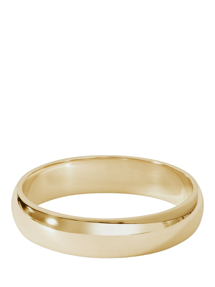 Created Brilliance 9ct Yellow Gold D-Shape Wedding Ring, Yellow Gold