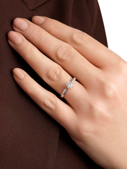 Created Brilliance Eden 9ct White Gold 0.60ct Lab Grown Diamond Engagement Ring - view 2, White Gold