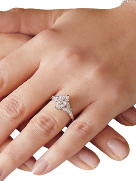 Created Brilliance Claudia 9ct White Gold 1.55ct Lab Grown Diamond Cluster Ring - view 2, White Gold