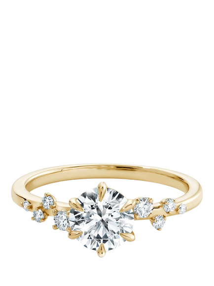 Created Brilliance Luna Lab Grown Diamond Scatter Engagement Ring, Gold, Yellow Gold