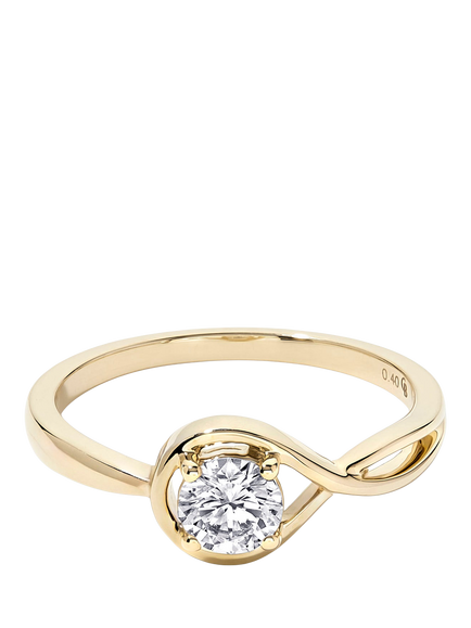 Created Brilliance Eloise 9ct Gold Lab Grown Diamond Solitaire Ring, Yellow Gold