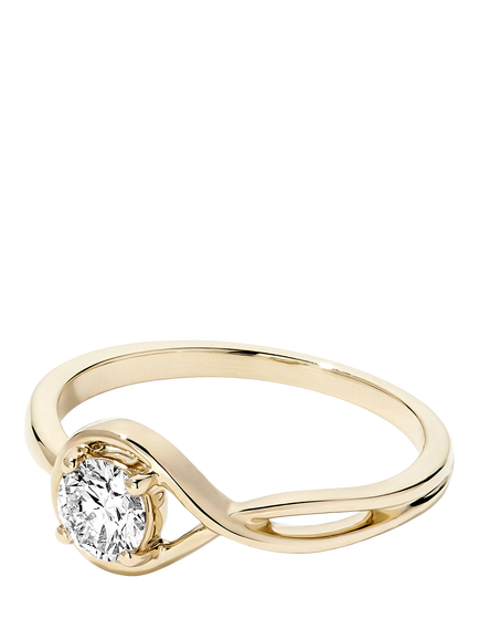 Created Brilliance Eloise 9ct Gold Lab Grown Diamond Solitaire Ring - view 2, Yellow Gold