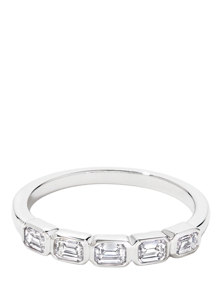 Created Brilliance Beatrix 9ct White Gold 0.53ct Lab Grown Diamond 5-Stone Ring, White Gold