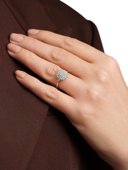 Created Brilliance Naya 9ct White Gold 0.37ct Lab Grown Diamond Cluster Ring - view 2, White Gold