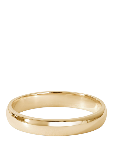Created Brilliance 9ct Gold 3mm D-Shape Wedding Ring, Yellow Gold
