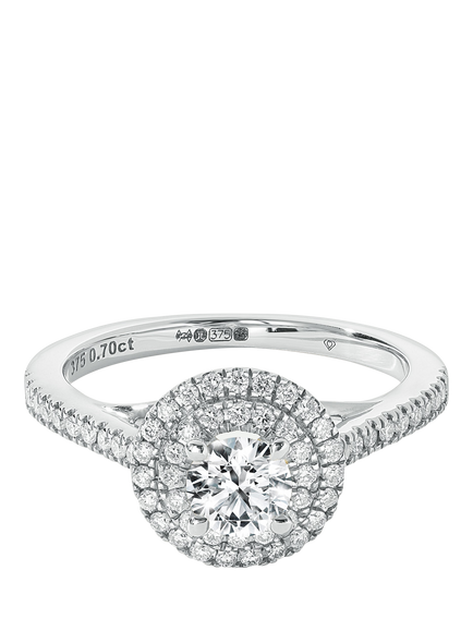 Created Brilliance 9ct White Gold Sienna Lab Grown Diamond Ring, White Gold